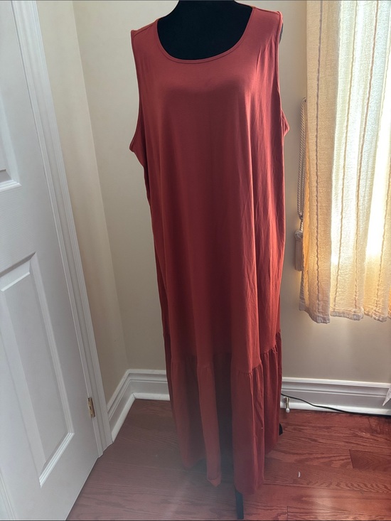 Eileen Fisher Dresses & Skirts - Brand new Eileen Fisher 3X warm rust color Sleeveless Maxi Dress